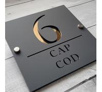 Personalized Acrylic 3d Modern House Number Sign for Outside,wall Mounted Address Plaques for House Numbers,house Warming Gifts (30x30cm)