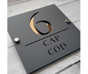 Personalized Acrylic 3d Modern House Number Sign for Outside,wall Mounted Address Plaques for House Numbers,house Warming Gifts (30x30cm)
