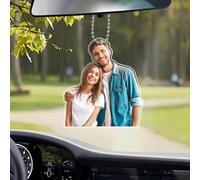 Personalized Acrylic Car Ornaments,Custom Photo Couple Car Ornament,Gift For Girlfriend Boyfriend Wife Husband Valentine's Day Anniversary