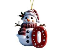 Personalized Acrylic Letter Snowman Christmas Ornaments - 26 Alphabet Tree Decorations, Prepare for Family Friends Teacher (1, O)