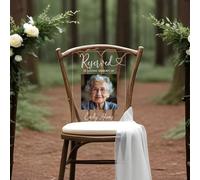 Personalized Acrylic Memorial Plaque, Reserved Sign, Wedding Decor, Sympathy Gift, Customise Photo Name