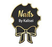 Personalized Acrylic Nail Photo Props, Custom Nail Picture Props Backgrounds for Nail Artist Gifts, Prop For Nail Techs, Nail Props with Social Media Salon Nail Art Display Plate (A-Black)