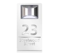 Personalized Acrylic Solar House Number Sign Modern Acrylic Address Plaque, Custom House Number Sign with Light (White Sliver,20x36cm(7.8x14.2in))