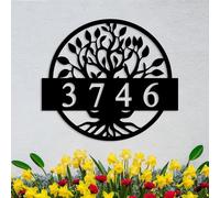 Personalized Address Sign with Last Name Custom House Number Metal Sign Split Letter Monogram Address Outdoor Plaque Personalized Housewarming Gift