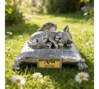 Personalized Angel Cat Urns for Ashes, Sleeping Resin Cremation Cat Urn, Angel Cat Memorial Statues, Pet Memorial Urn Gift.7.9" x 7" x 5.1"