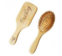 Personalized Anniversary Hair Brush, Custom Engraved Name & Date On Natural Bamboo, Scalp Massager And Detangler, Romantic Gift For Wife, Valentine‘s Day Or Wedding