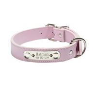 Personalized Anti-lost Leather Labrador Shiba Inu Poodle Bulldog Collar Custom Adjustable Engraved Name ID Tag Dog Collar,A,XL