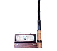 Personalized Antique 16" Pirate Telescope Handheld Brass Nautical Spyglass Monucular Telescope with Wooden Box Nautical Decor Collectible Engraved