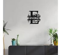 Personalized Any Name Laser Cut Metal Sign Outdoor Wall Hanging Family Last Name Signs Monogram Garden Front Door Custom Wedding Sign Wall Art Decor Ornament Housewarming Gift for Hostess