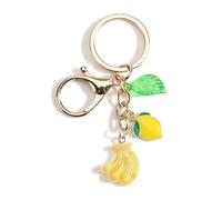 Personalized Apple Keyring with Cute Fruit Design, Ideal Gifts for Boyfriends, Friends, Mum, And Girlfriend, Unique Birthday Gifts for Women and Traveling Accessories (Banana)