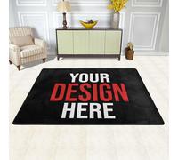 Personalized Area Rugs with Photo Image Picture Logo Text Custom Anti Slip Washable Decorative Area Carpet Personalised Large Door Mat Carpet Rug for Office Living Room Bedroom Home Size 36"x24"