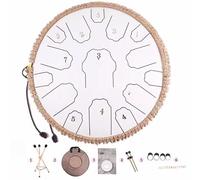 Personalized Artistry: Create Mindful Melodies with Your 13-Inch 15-Note Chakra Rain Drum(White)
