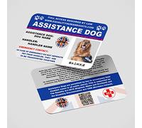 Personalized Assistance Dog Card with Matching Dog Tags