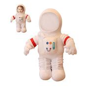 Personalized Astronaut Pillow with Your Own Face, 33cm, Custom Space Astronaut Doll With Face On It, DIY Spacesuit Pillows Kids Room Decor, Gifts for Birthday, Christmas (White)