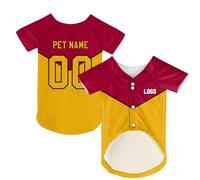 Personalized Athletic Top Custom Name Number Soft Cotton Blend Pet Sportswear for Large Breed Dogs Daily Walking & Hiking with a Four-Button Collar.
