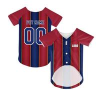 Personalized Athletic Top Custom Name Number Soft Cotton Blend Pet Sportswear for Large Breed Dogs Daily Walking & Hiking with a Four-Button Collar.