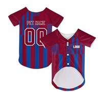 Personalized Athletic Top Custom Name Number Soft Cotton Blend Pet Sportswear for Large Breed Dogs Daily Walking & Hiking with a Four-Button Collar.