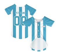 Personalized Athletic Top Custom Name Number Soft Cotton Blend Pet Sportswear for Large Breed Dogs Daily Walking & Hiking with a Four-Button Collar.