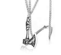 Personalized Axe Pendant Necklace Hip Hop Punk Necklace Christmas Ins Style Stainless Steel Men Birthday Gift Simple Jewelry