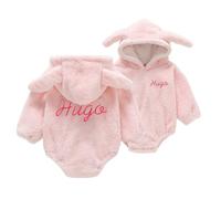 Personalized Baby Bathrobe with Embroidered Name Baby's Onesie Robe Hooded Fleece Dressing Gown Super Soft Gifts Perfect for Bath Time Everyday Comfort