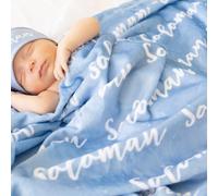 Personalized Baby Blanket with Name-Custom Baby Blankets for Girls Boys,Neutral Baby Name Blanket,Nursery Bed Blankets,Swaddling Blankets,Baby Shower,Personalized Baby Gift (100x130cm/39"x51")