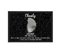 Personalized Baby Moon Phase Wood Sign Custom Birthday Moon Phases Photo Frame What The Moon Looked Like The Day You Were Born Moon Phases Gifts for Valentine's Day Birthday Baby Showers,02