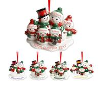 Personalized Baby's First Christmas Ornament Custom Couple Christmas Ornaments with Name Customized Snowman Decorations for Tree Xmas Family of 2/3/4/5/6 Keepsake Gifts for Mom Dad Kid Grandma Grandpa