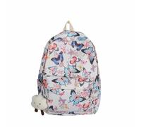 Personalized Backpack Purse for Women School Backpack Cute Butterfly Bookbag School Bag With Cute Accessories Aesthetic Backpack For Teen Girls Women Kid Backpack (Pink, One Size)