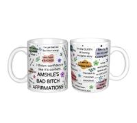 Personalized Bad Bitch Affirmations Mug Custom Bad Bitch Energy Mug with Positive and Empowering Quotes and Affirmations for Women Bad Bitch Mug for Friends Best Friend Gift Coworkers (01)