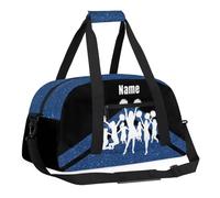 Personalized Bag Dance Bag for Girl, Custom Gym Bag Sport Duffel Bag, Weekender Bags Travel Duffel Bag, Glitter Blue, 18.9"L x 8.7"W x 7"10.6"H