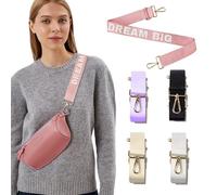 Personalized Bag Straps, Cross Body Bag Strap Replacement Handbag Straps Universal Replacement Shoulder Strap for Bags with D-ring, Wide 3.8 cm, Adjustable 69-134 cm (Pink)