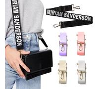 Personalized Bag Straps, Cross Body Bag Strap, Replacement Handbag Straps, Universal Replacement Shoulder Strap for Bags with D-ring, Wide 3.8 cm, Adjustable 69-134 cm,Multi-Colour 1 Piece Black