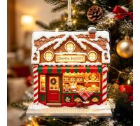 Personalized Bakery Shop Acrylic Ornaments for Christmas Tree, Custom Name 2D Flat Baker Christmas Ornament, Baking Xmas Tree Decor, Christmas Keepsakes Gifts for Baking Lovers Bakers,18