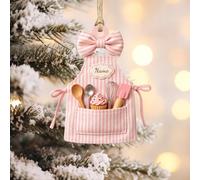 Personalized Baking Apron Ornaments for Christmas tree, Custom Name Apron Christmas Ornament 2026 Decorative Hanging Ornaments Gift for Baking Lovers, Bakery & Artisan Bakers Gifts