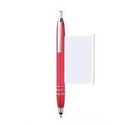 Personalized Ballpoint Pen Durable Pen Metal Ballpoint Pen Retractable Memo Sheet Durable Construction Smooth Writing Clip Fixing Red
