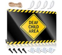 Personalized Bar Signs Deaf Child Area Tin Sign Funny House Decor Tin Signs Warning(20X30CM)