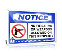 Personalized Bar Signs Notice No Firearms Or Weapons Allowed On This Property Tin Sign In Home Bar Signs Beer Tin Signs Vintage Sets(20X30CM)