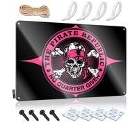 Personalized Bar Signs Pirate Republic Pink Tin Sign Funny House Decor Tin Signs Warning(20X30CM)