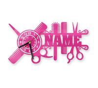 Personalized Barber Gift Wall Clock, Custom Name Wall Art Clock, Salon Barber Shop Wall Clock, Perfect Individual Gift for Hairdresser Hair Stylist, Unique Wall Decor for Bedroom Living Room Kitchen