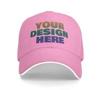 Personalized Baseball Cap - Custom Made Hat. Design Your own hat. Add Logo/Text/Photo. Custom Made hat for Men and Women. Pink