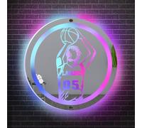 Personalized Basketball Mirror Neon Sign, Basketball Sport Led Light Up Name Sign, Basketball Night Light for Wall Decor Decoration for Bedroom, Christmas Men Kids Boys Basketball Gift