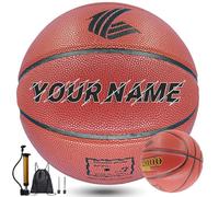 Personalized Basketballs Indoor Outdoor Customized Basketball Gift, Composite Leather Basketball Printed with Your Personalized Name Text - Official Size 5,6,7 (No.6)