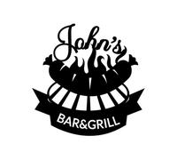 Personalized BBQ Grill Name Metal Sign, Custom Barbecue Grill and Bar Signs, Customisable Iron Steel Plaque for Outdoor Indoor Decoration Dad Father Gift Housewarming Birthday (Style 4)