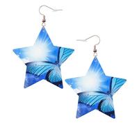 Personalized Beauty Butterfly Party Earrings for Women, Sparkling Star Dangle Earrings, Fashion Drop Jewelry for Night Out