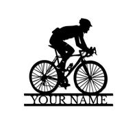 Personalized Bicycle Metal Sign, Custom Cycling Wall Art, Road Bike Decor, Cyclist Gift, Garage Man Cave Plaque, Outdoor Bike Shop Sign (Style-2)