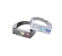 Personalized Birthstone Cross Promise Ring for Men Custom 925 Sterling Silver/Brass Name Rings 2 Birthstones Faith Family Ring Father Day Jewelry Mens Birthday Gifts for Dad Grandpa Husbands Him