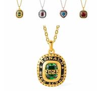 Personalized Birthstone Necklace - Class of 2026 Graduation, High School College Grad Cap Necklace Pendant Graduation for Women Daughter Her