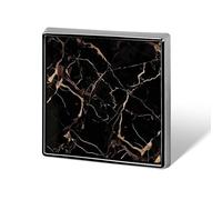 Personalized Black Gold Marble Lapel Pin for Men Women Cute Funny Square Brooch for Ease And Safe Aluminum Alloy Brooches Suit Dress Accessories Wedding Party