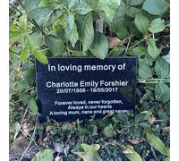 Personalized Black Granite Plaque, Engraved, 30 X 20CM, Headstone, Crematorium, Grave, Marker, Garden Memorial Plaque, Pet Memorial stone, Garden Memorial Stone,
