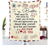 Personalized Blanket to My Brother, Air Mail Blanket Quilts Fleece Throw Blankets Encourage and Love Flannel Blanket Christmas Birthday Gift